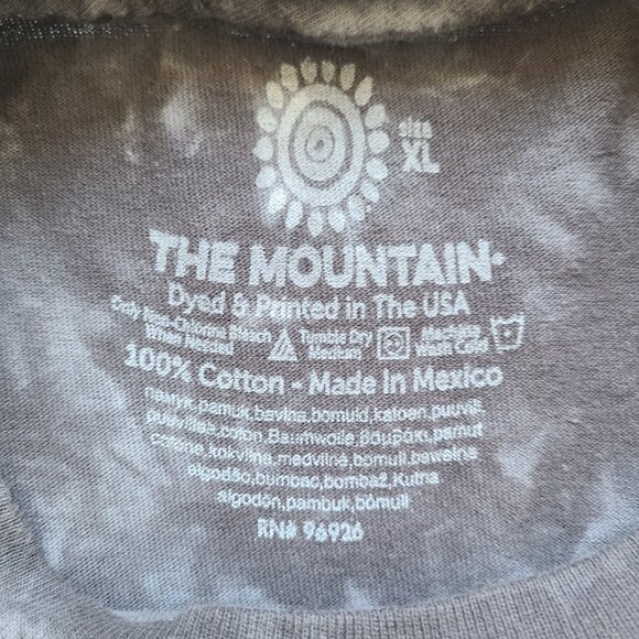 Graphic T-Shirt Pitbull Dog XL The Mountain Long Sleeve Tie Dye Unisex Russo - Picture 5 of 7